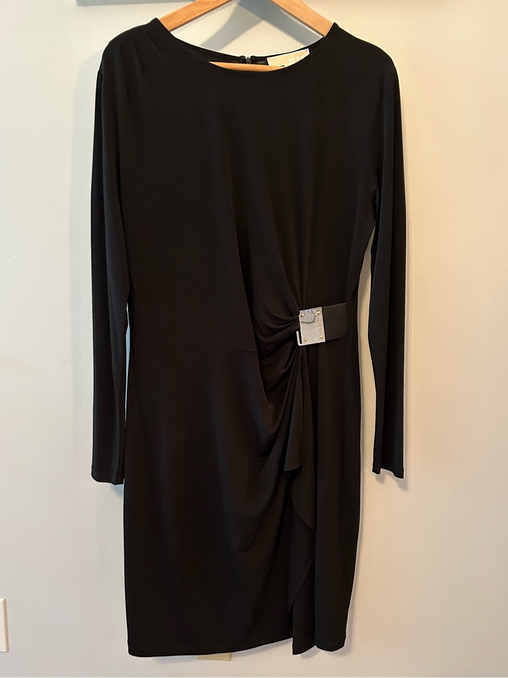Michael Kors Classic Black Long-Sleeve Dress, XL, New With Tags